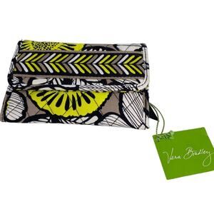 Vera Bradley Euro Wallet in Citron 5.5" x 4" New